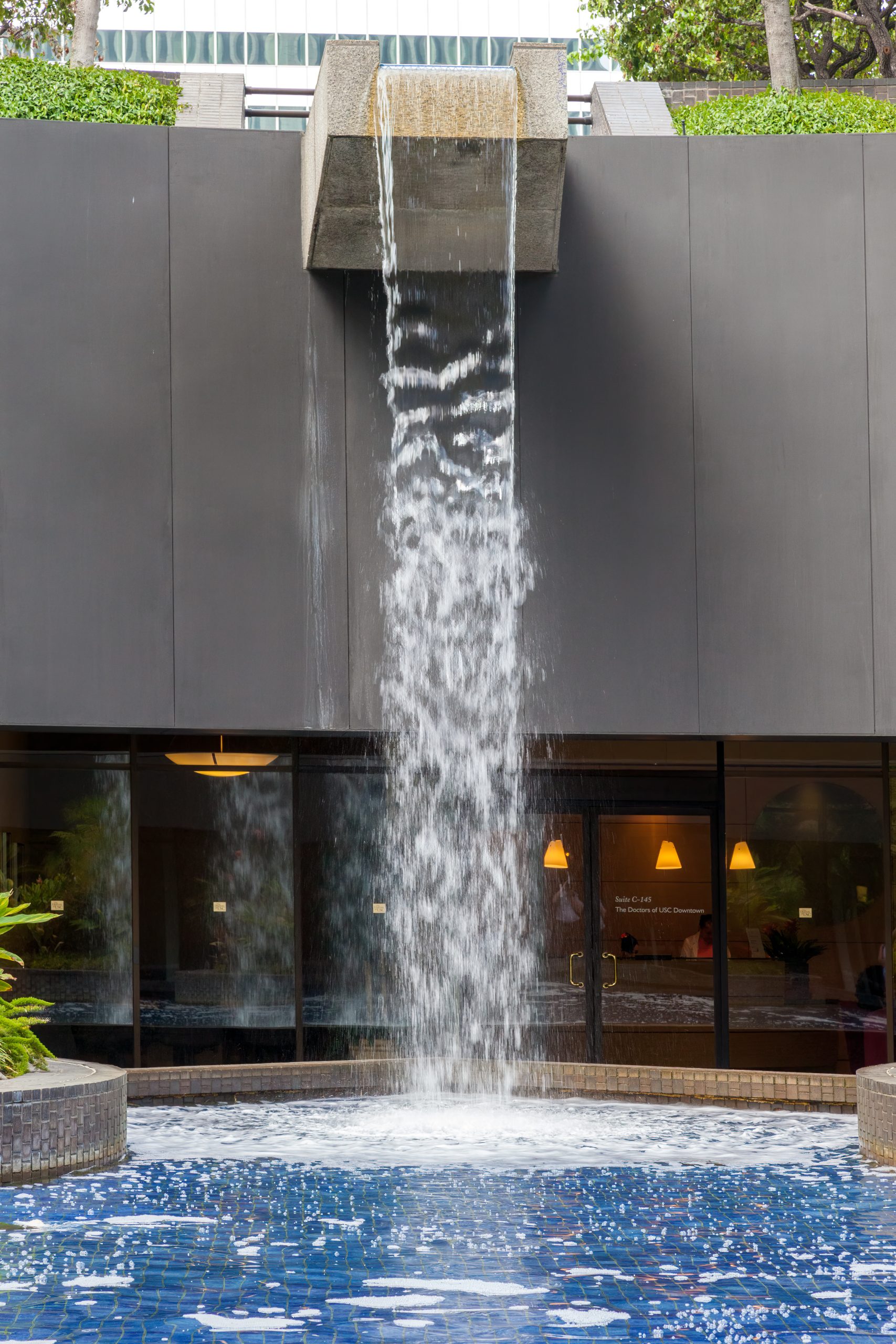 LOS ANGELES, CALIFORNIA, USA - JULY 28 : Water garden in Los Angeles California on July 28, 2011